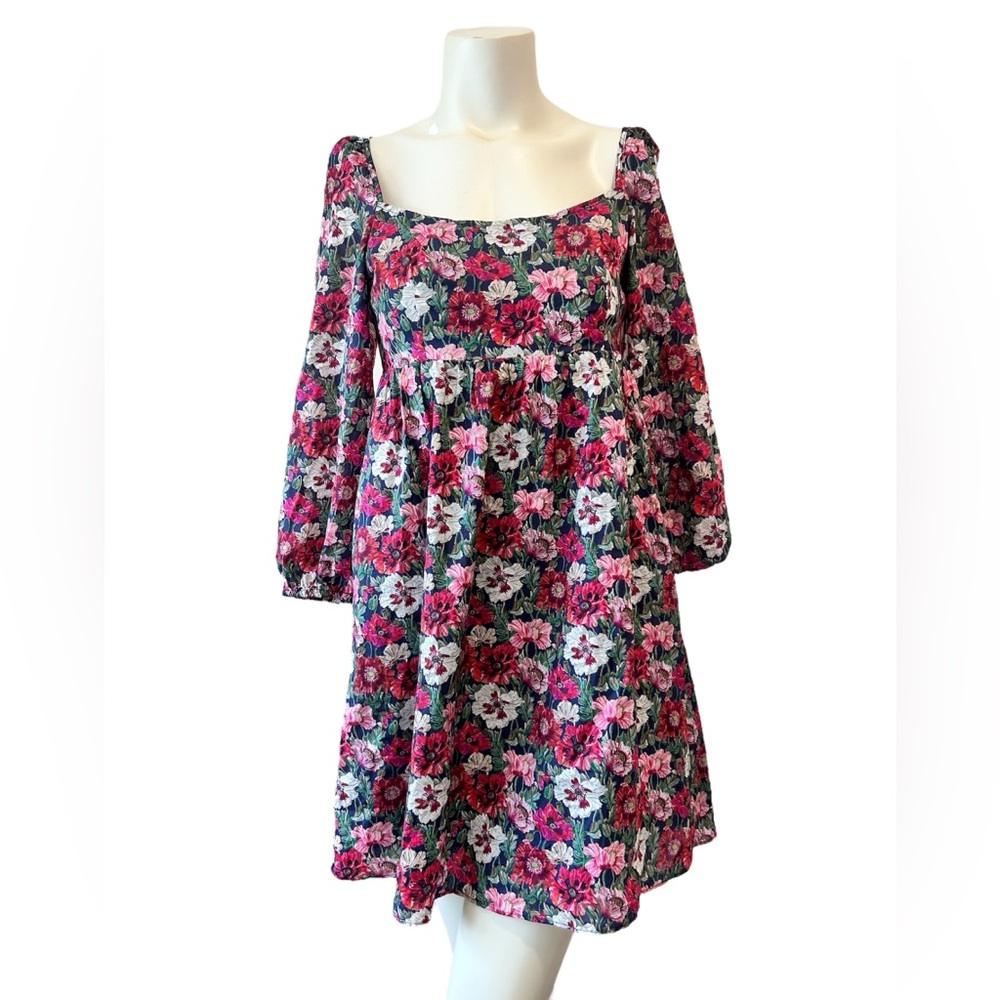J. Crew Puff-sleeve mini dress in Liberty® poppy Amelie floral